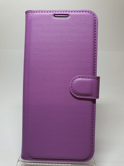 Galaxy A10 Wallet Case Plain Purple