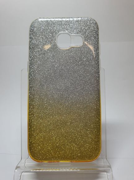 Galaxy A3 2017 Back Rubber Case Sparkling Silver/Gold