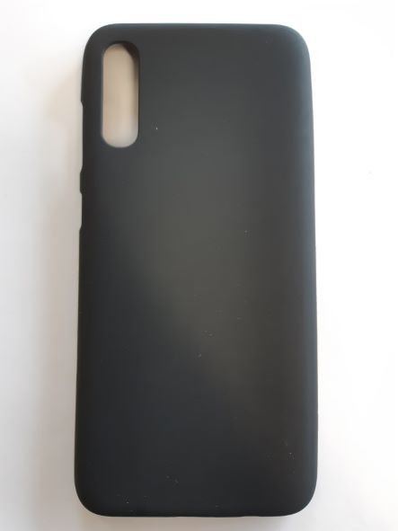 Galaxy A70 Soft Rubber Back Case Plain Black