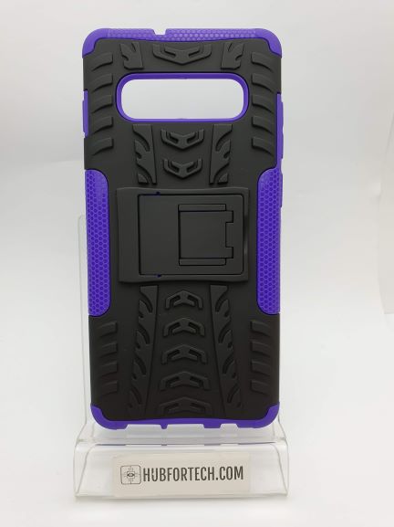 Galaxy S10 Plus Back Case Black/Purple with stand