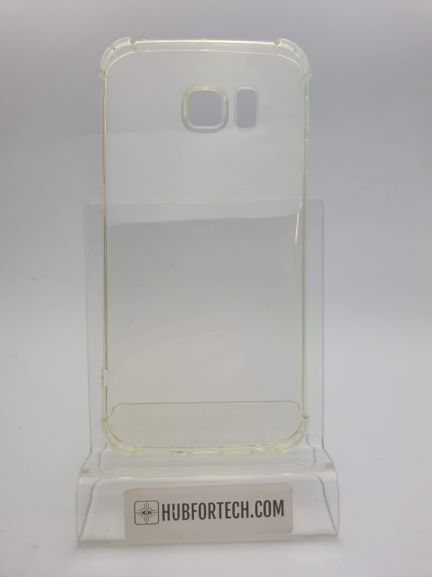 Galaxy S6 Edge Soft Rubber Clear Back Case #1