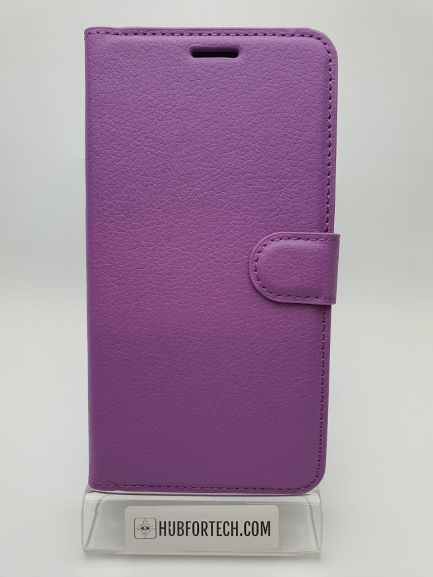 Huawei Y7 2018 Wallet Case Plain Purple