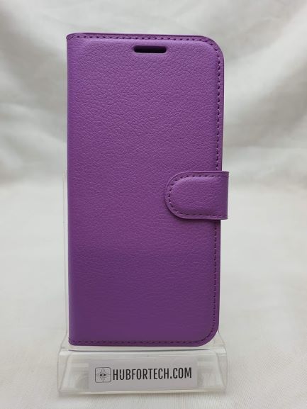 Huawei P20 Lite Wallet Case Plain Purple