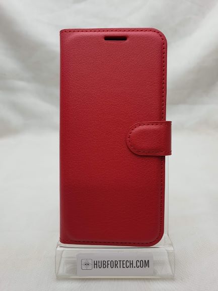 Huawei P20 Lite Wallet Case Plain Red