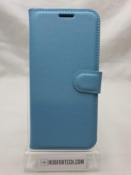 P20 Wallet Case Plain Light Blue