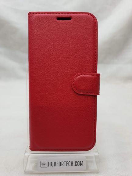 Huawei P20 Wallet Case Plain Red