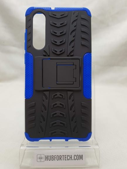 P30 Back Case Black/Blue with Stand