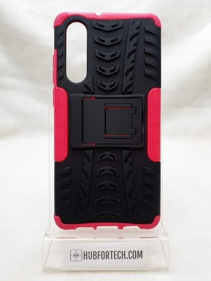 P30 Back Case Black/Pink with Stand