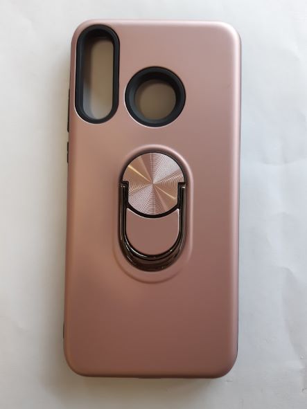 P30 Lite Back Case with Long Ring Stent Rose Gold