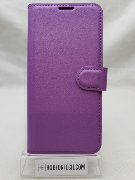 P30 Lite Wallet Case Plain Purple