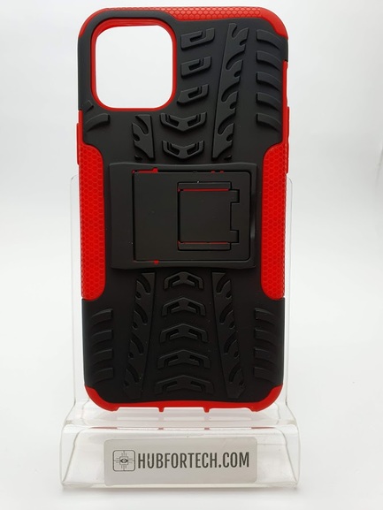 iPhone 11 Pro Back Case Black/Red with stand