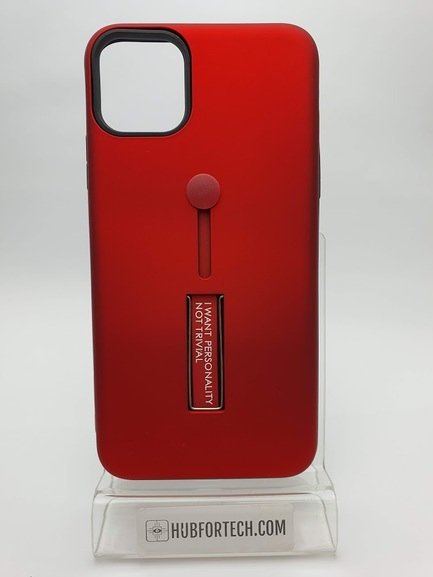 iPhone 11 Pro Max 6.5 Back Case Red with strip