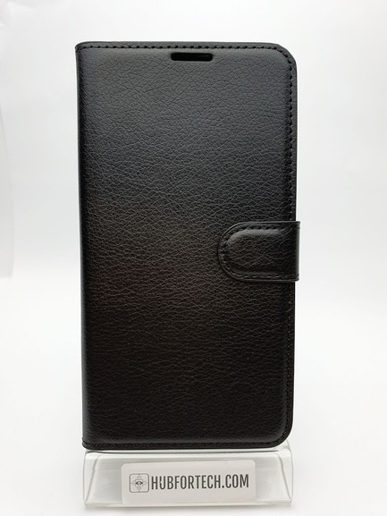 iPhone 11 Pro Max 6.5 Wallet Case Black Leather Texture
