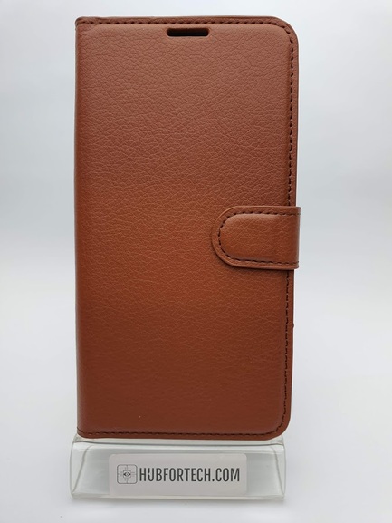 iPhone 11 Pro Max 6.5 Wallet Case Brown Leather Texture