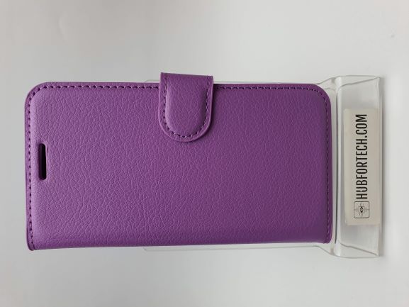 iPhone 12 Mini Wallet Case Plain Purple