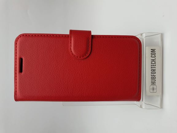 iPhone 12 Mini Wallet Case Plain Red