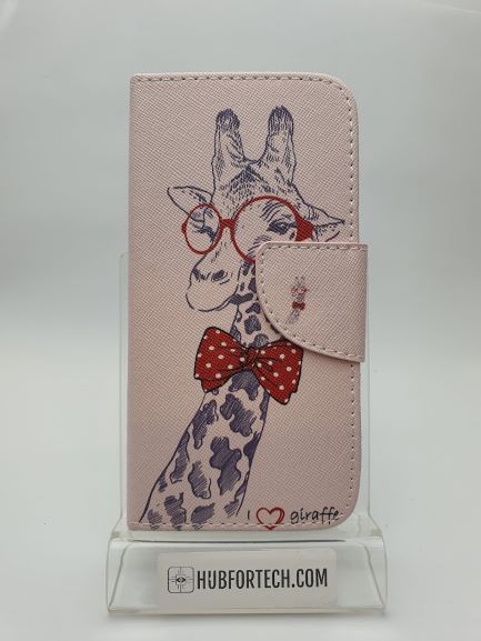iPhone 6/6S Wallet Case Giraffe Pink Fashion #1