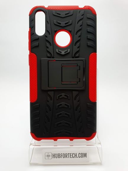 y7 2019 Hard Back Case Black/Red with stand