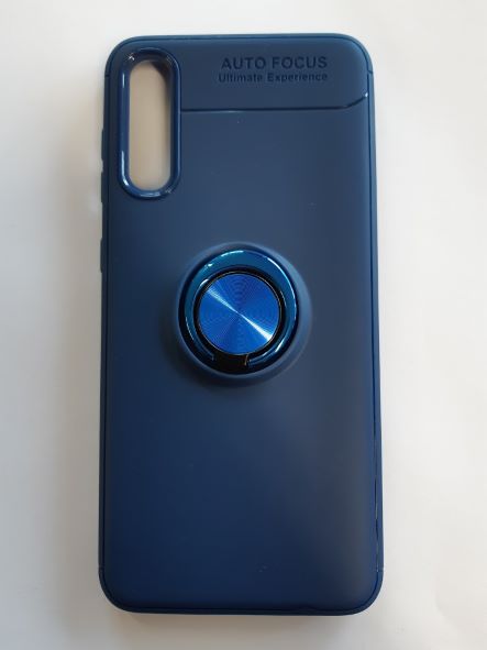 Galaxy A50 Back Rubber Case Dark Blue with Ring