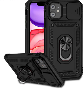 iPhone 11 Back Case with camera cover Black