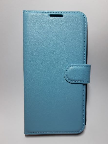 iPhone 13 Book Case with card holder plain blue