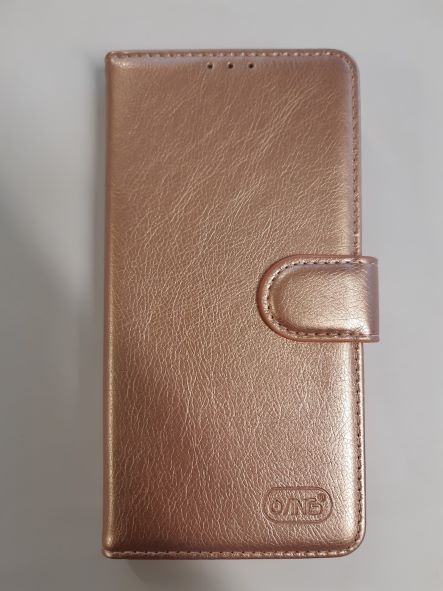 iPhone 14 Pro Max book case with card holder rose gold