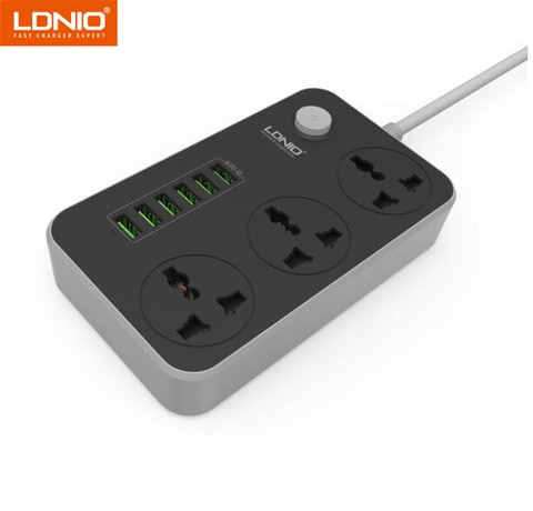 Extension Lead with USB charging (3 power, 6 USB)