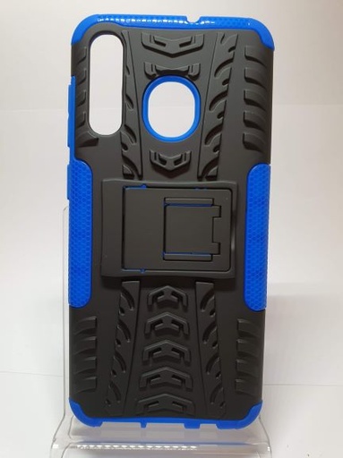 Galaxy A21 Back Case Black/Blue with Kick Stand