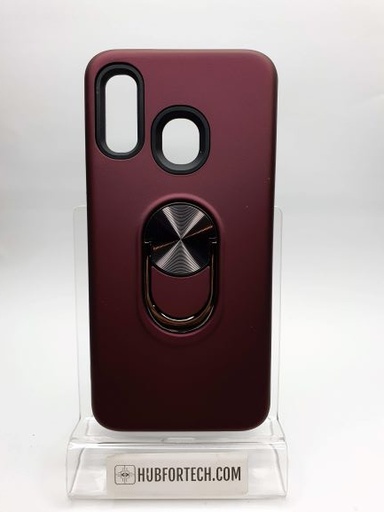 Galaxy A40 Back protective case Burgundy with Long Ring Stent