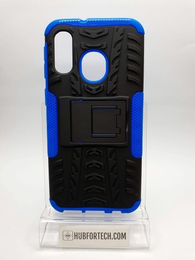 Galaxy A40 Back protective case with stand black/blue