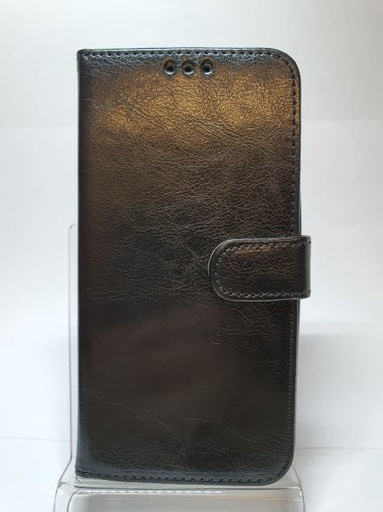 Galaxy A40 Wallet Case Plain Black #1