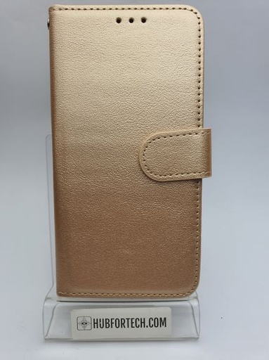 Galaxy A41 Wallet Case Plain Gold