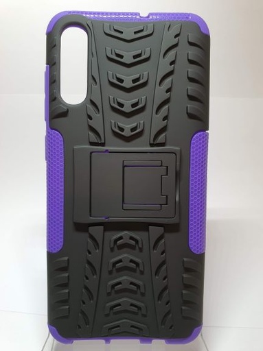 Galaxy A70 Back Case Black/Purple with Stand