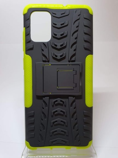 Galaxy A71 Hard Back Case Black/Lime Green with Stand