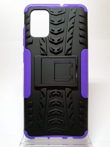 Galaxy A71 Hard Back Case Black/Purple with Stand