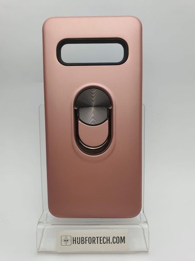 Galaxy S10 Hard Back Case Rose Gold with Long Ring Stent