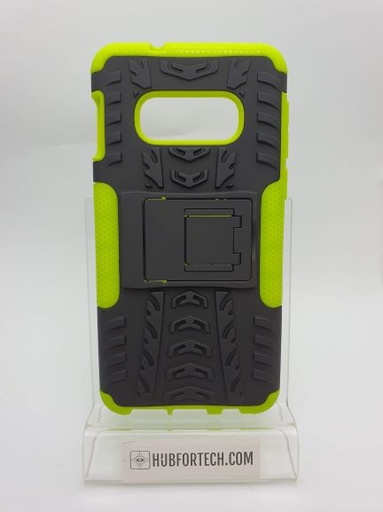 Galaxy S10E Back Case Black/Lime Green with Stand