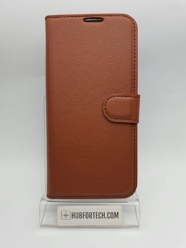 Galaxy S8 Wallet Case Plain Brown