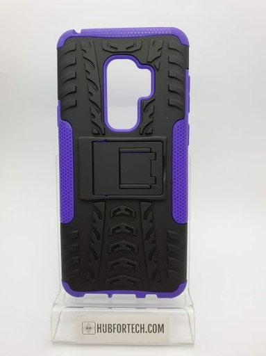 Galaxy S9 Plus Back Case Black/Purple with Stand