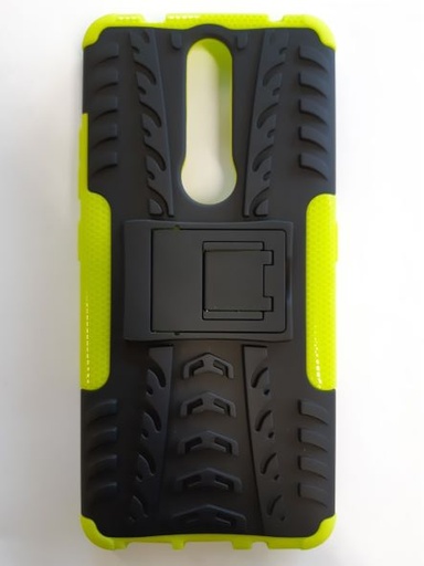 Nokia 2.4 Back Case Black/Lime Green with Kick Stand