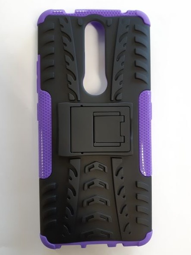 Nokia 2.4 Back Case Black/Purple with Kick Stand