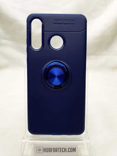 P30 Lite Soft Gel Rubber Back Dark Blue with stand