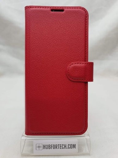 P30 Lite Wallet Case Plain Red