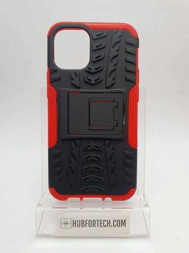 iPhone 12 Mini Back Case Black/Red with Kick Stand