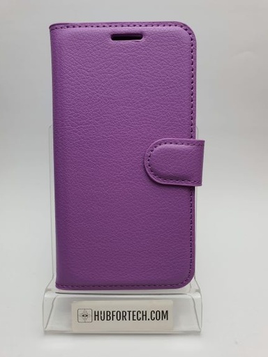 iPhone 12 Mini Wallet Case Plain Purple