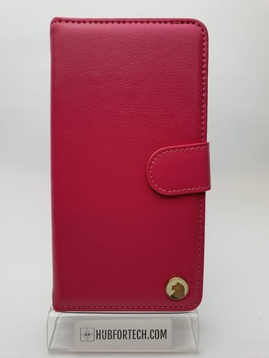 iPhone 6Plus/6SPlus Wallet Plain Case Pink