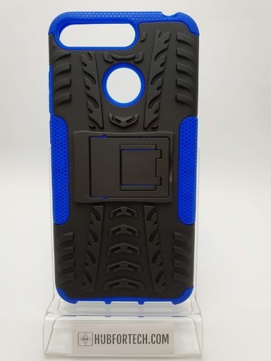 y6 2018/Honor 7A Hard Back Case Black/Blue with stand