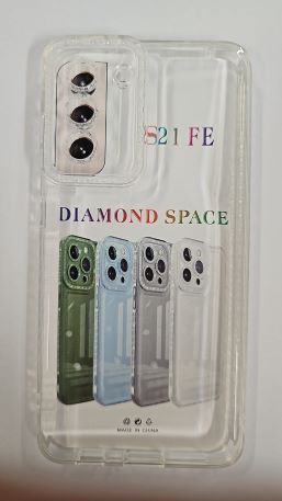Samsung Galaxy S21 FE Back clear case with diamonds