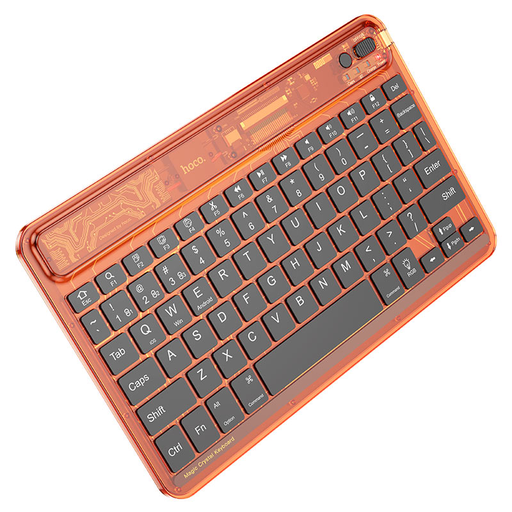 HOCO S55 Bluetooth Transparent Keyboard Orange RGB