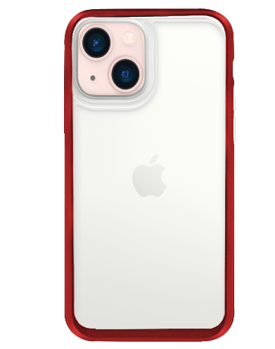 iPhone 15 back case clear with red side
